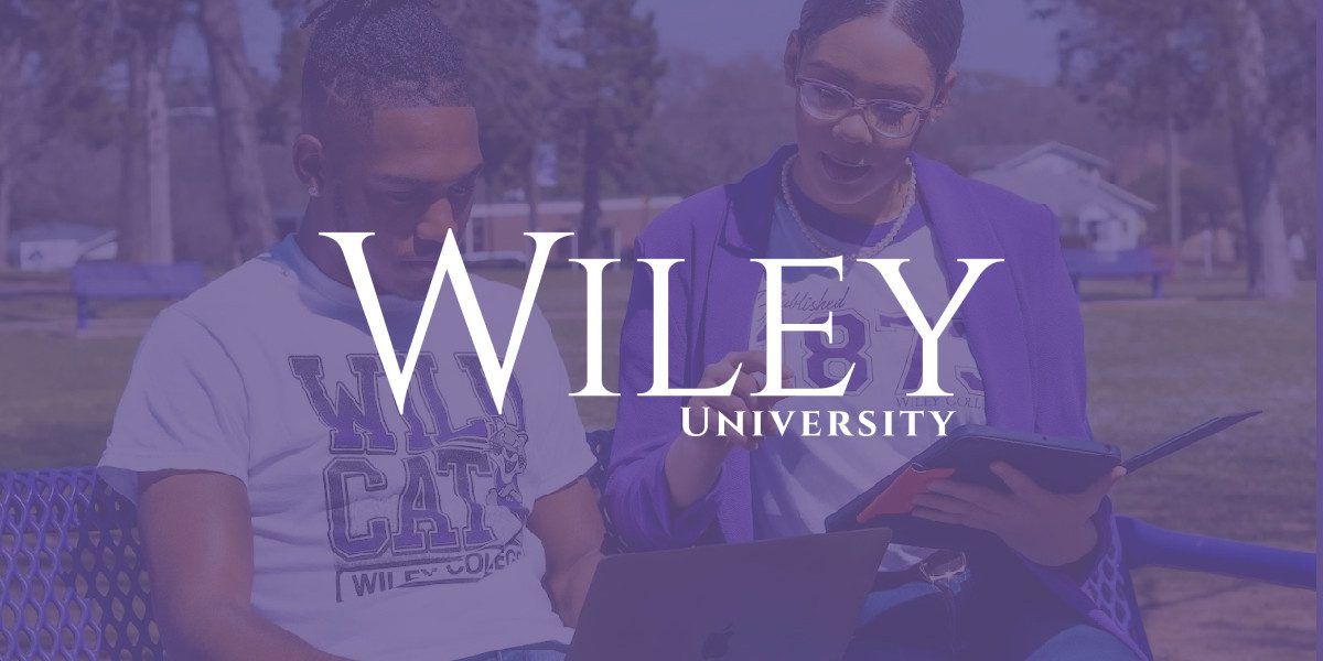 Wiley College logo superimposed over a stock image